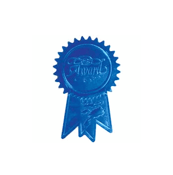 Award Ribbon Blue Certificate Seals - Click to enlarge