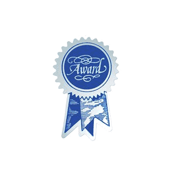 Award Ribbon Blue/Silver Seals - Click to enlarge