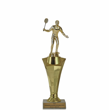 Badminton Star Column Trophy - Click to enlarge