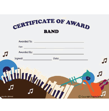 Band Award - Click to enlarge