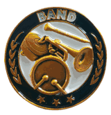 Band Gold Enamel Lapel Pin