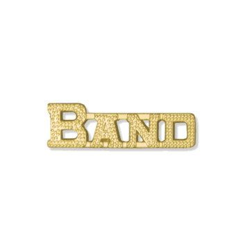 Band Gold Letter Jacket Lapel Pins - Click to enlarge
