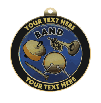 Band Insert Medal with Personalized Rim - Click to enlarge