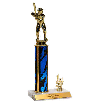 Baseball Trophy with Place Trim (1st, 2nd, or 3rd) - Click to enlarge