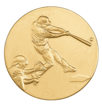 Baseball Batter (507584) Litho Medal Insert - Click to enlarge