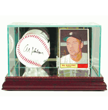 Baseball & Card Glass Display Case - Click to enlarge