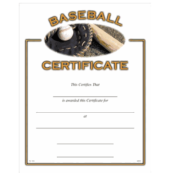 Baseball Certificate - Click to enlarge