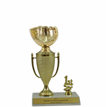 Baseball Glove 1st, 2nd and 3rd Place Award Cup Trophy - Click to enlarge