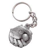 Baseball Glove Pewter Key Chains