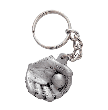 Baseball Glove Pewter Key Chains - Click to enlarge