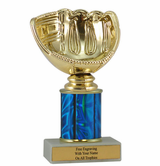 Baseball Glove Single Column Trophy - Budget Series