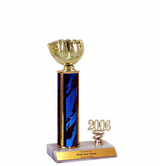 Baseball Glove Trophy with Year Indicator