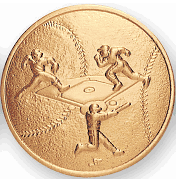 Baseball (Male) Litho Medal Insert - Click to enlarge
