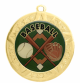 Baseball Medal - Gold Frame, 2 3/4"