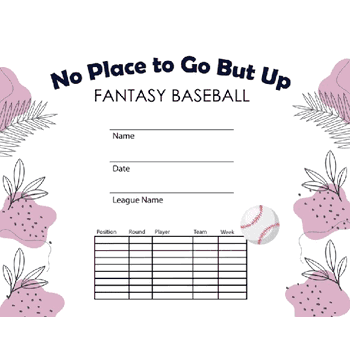 Baseball: No Place To Go But Up Free Template - Click to enlarge