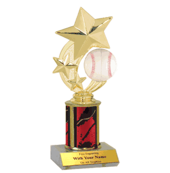 Baseball Spinner Trophy with Column - Click to enlarge
