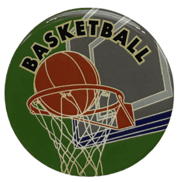Basketball Epoxy Decal (2") - Click to enlarge