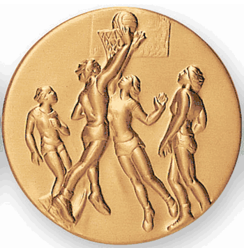Basketball (Female) Litho Medal Insert - Click to enlarge