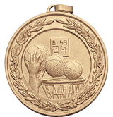Basketball Hoop & Balls: 2" Olympic-Style J-Series Medal
