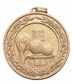 Basketball Hoop & Balls: 2" Olympic-Style J-Series Medal