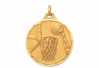 Basketball Hoop Medal (1 1/4")