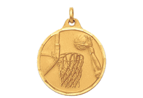 Basketball Hoop Medal (1 1/4")