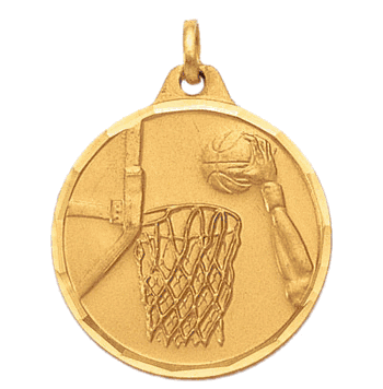 Basketball Hoop Medal (1 1/4") - Click to enlarge