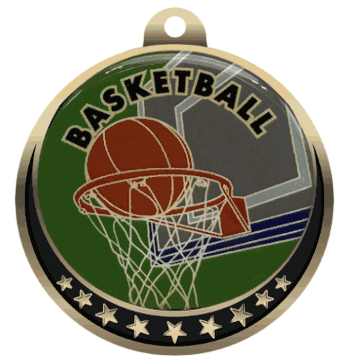 Basketball Insert Medal - Click to enlarge