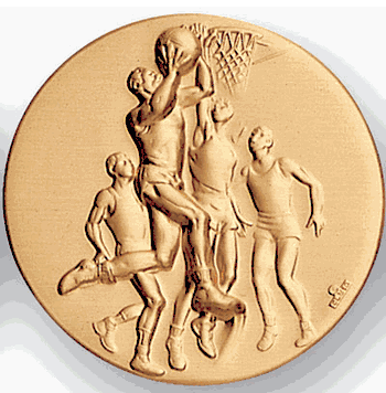 Basketball (Male) Litho Medal Insert - Click to enlarge