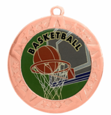 Basketball Medal - Bronze Frame, 2 3/4"