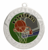 Basketball Medal - Silver Frame, 2 3/4"