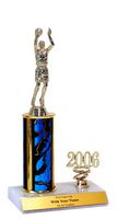 Trophy with Year Indicator - Basketball