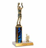 Basketball Trophy with Place Trim (1st, 2nd, or 3rd)