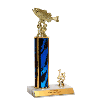 Bass Fishing Place Trim Trophies (1st, 2nd, or 3rd) - Click to enlarge