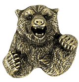 Bear Antique Brass Mascot Lapel Pins
