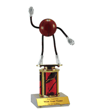 Bendable Basketball Award with Column - Click to enlarge