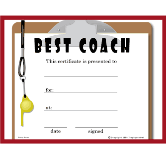 Free Coach Certificate Free Templates