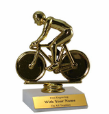 Bicycle Participation Trophy with Marble Base