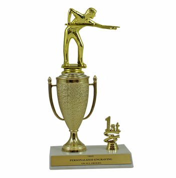 Billiards 1st, 2nd and 3rd Place Award Cup Trophy - Click to enlarge