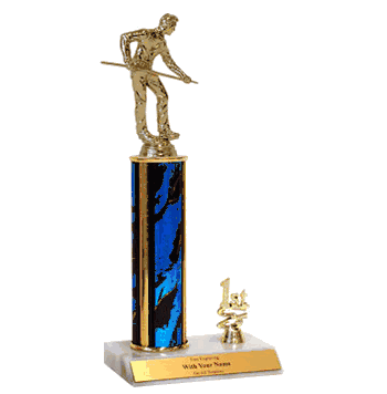 Billiards Place Trim Trophies (1st, 2nd, 3rd) - Click to enlarge