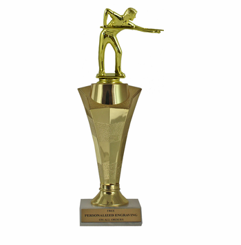 Billiards Star Column Trophy - Click to enlarge