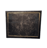 Black Marble Certificate Plaque - Gold Frame