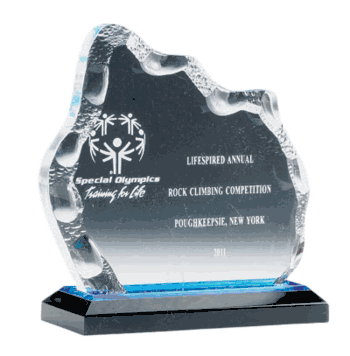 Blue Acrylic Iceberg Award - Click to enlarge