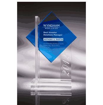 Blue Ultra Frosted Crystal and Cobalt Diamond Awards - Click to enlarge