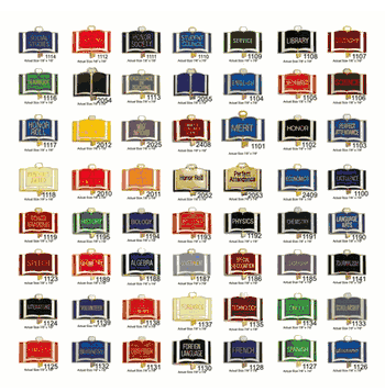 Book-Shaped School Subject Lapel Pins - Click to enlarge
