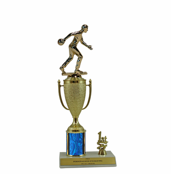 Elite Bowling 1st, 2nd and 3rd Place Award Cup & Column Trophy - Click to enlarge