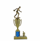Elite Bowling 1st, 2nd and 3rd Place Award Cup & Column Trophy