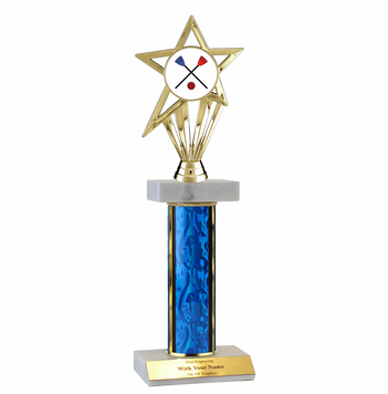 Broomball Deluxe Double Marble Trophy - Click to enlarge
