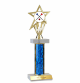 Broomball Deluxe Double Marble Trophy