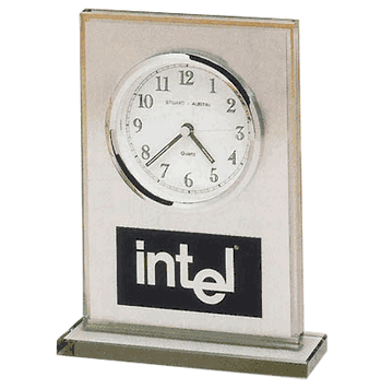 Brushed Aluminum Clock - Click to enlarge